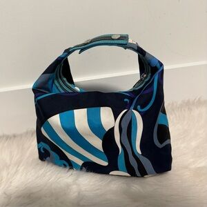 Authentic Emilio pucci satin small pouch bag